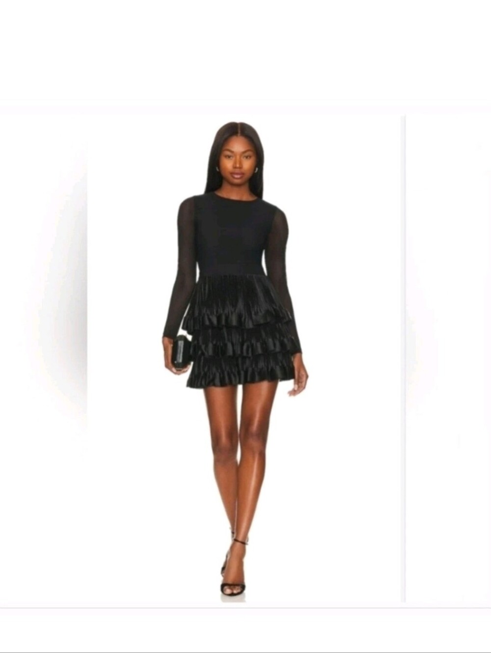 ALICE + OLIVIA CHARA TIERED RUFFLE MINI DRESS SIZE 4 $495 - Picture 7 of 16